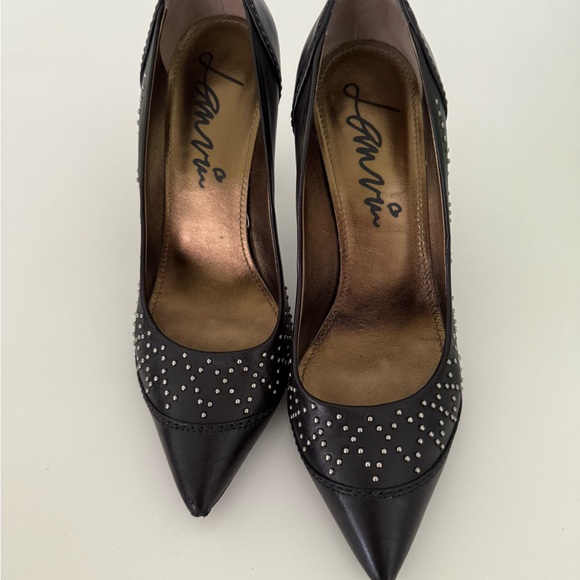 Lanvin Black Studded Heels - Picture 1 of 2